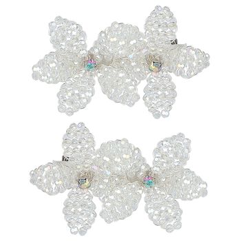 Girls Embellished Flowers Hair Clips ( 2-Pack )
