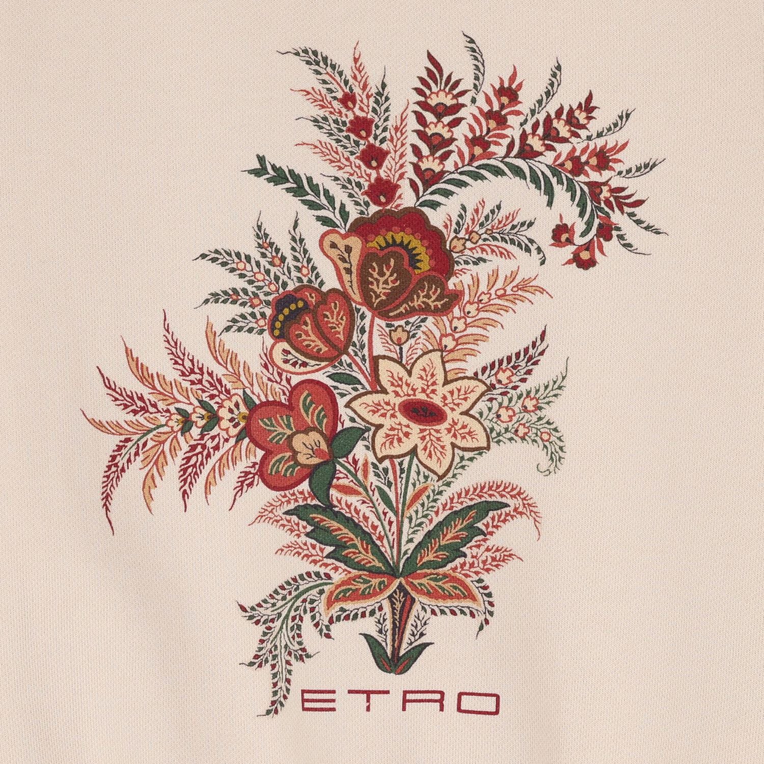 Girls Beige Floral Logo Sweatshirt, 1, hi-res