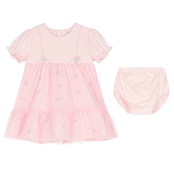 Baby Girls Pink Tulle Dress Set