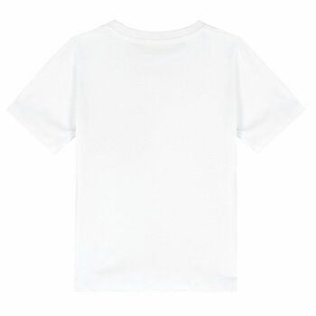 Boys White Cotton T-Shirt