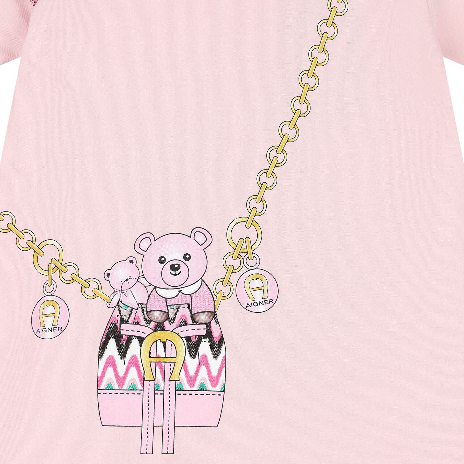 Girls Pink Bag Logo Dress, 1, hi-res image number null