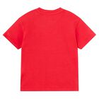 Younger Boys Red Monster T-Shirt, 1, hi-res