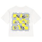 Boys White Logo T-Shirt, 1, hi-res