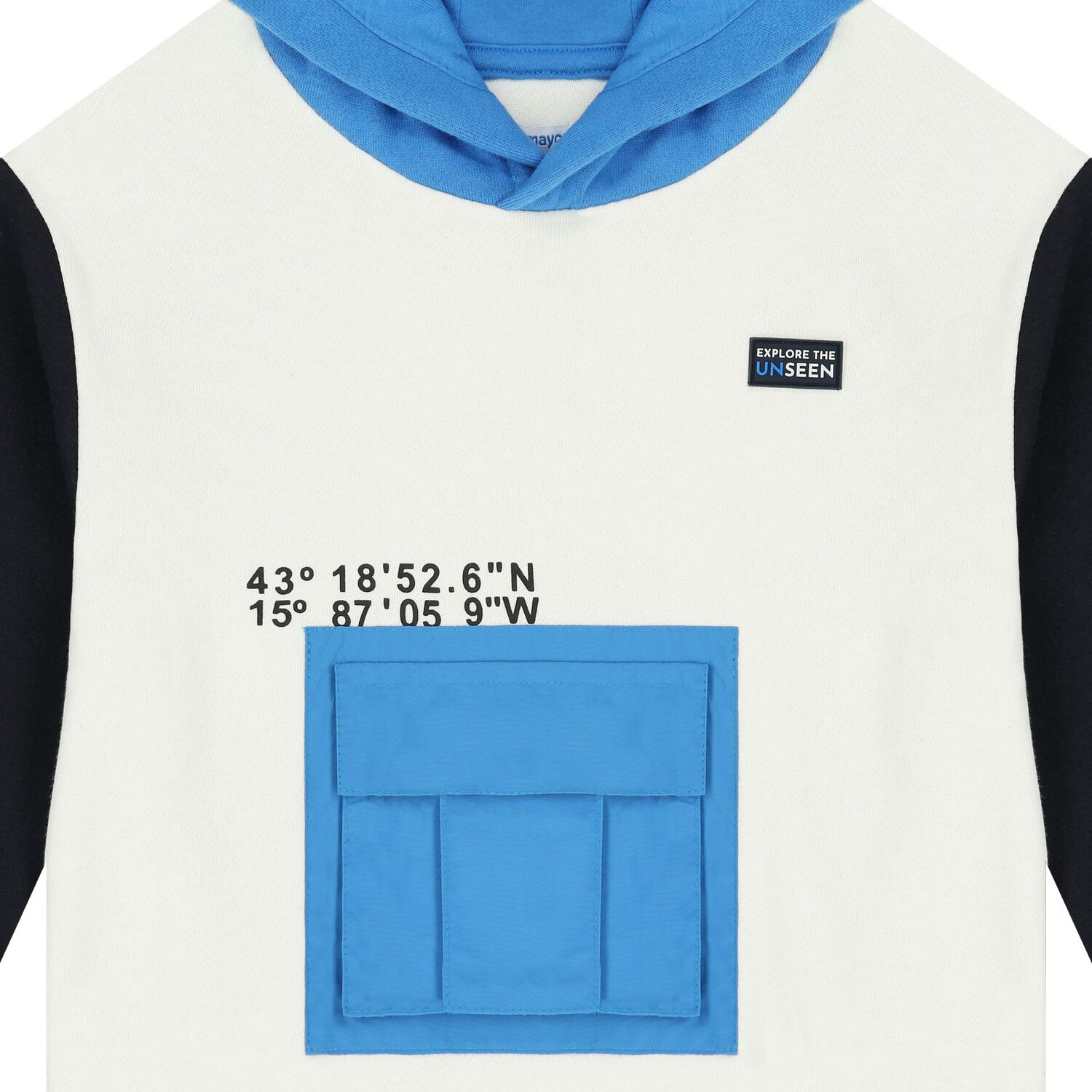 Boys White Hooded Top, 1, hi-res image number null