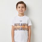 Boys White & Beige Geo Map T-Shirt, 1, hi-res