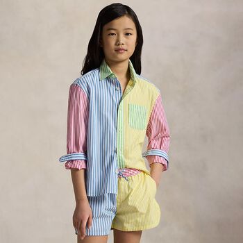 Girls Multicoloured Stripe Shorts
