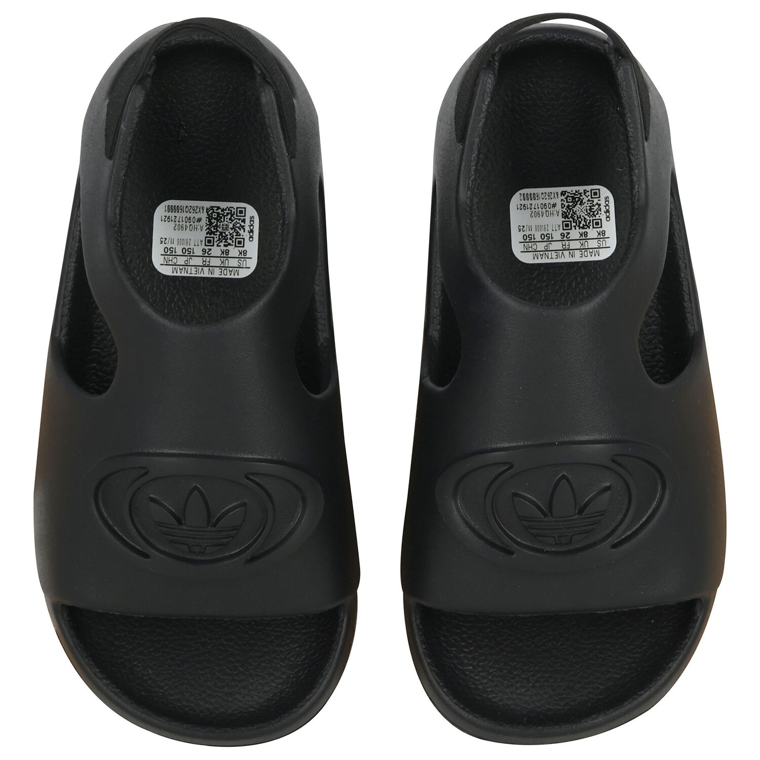 Younger Boys Black Campus Sliders, 2, hi-res