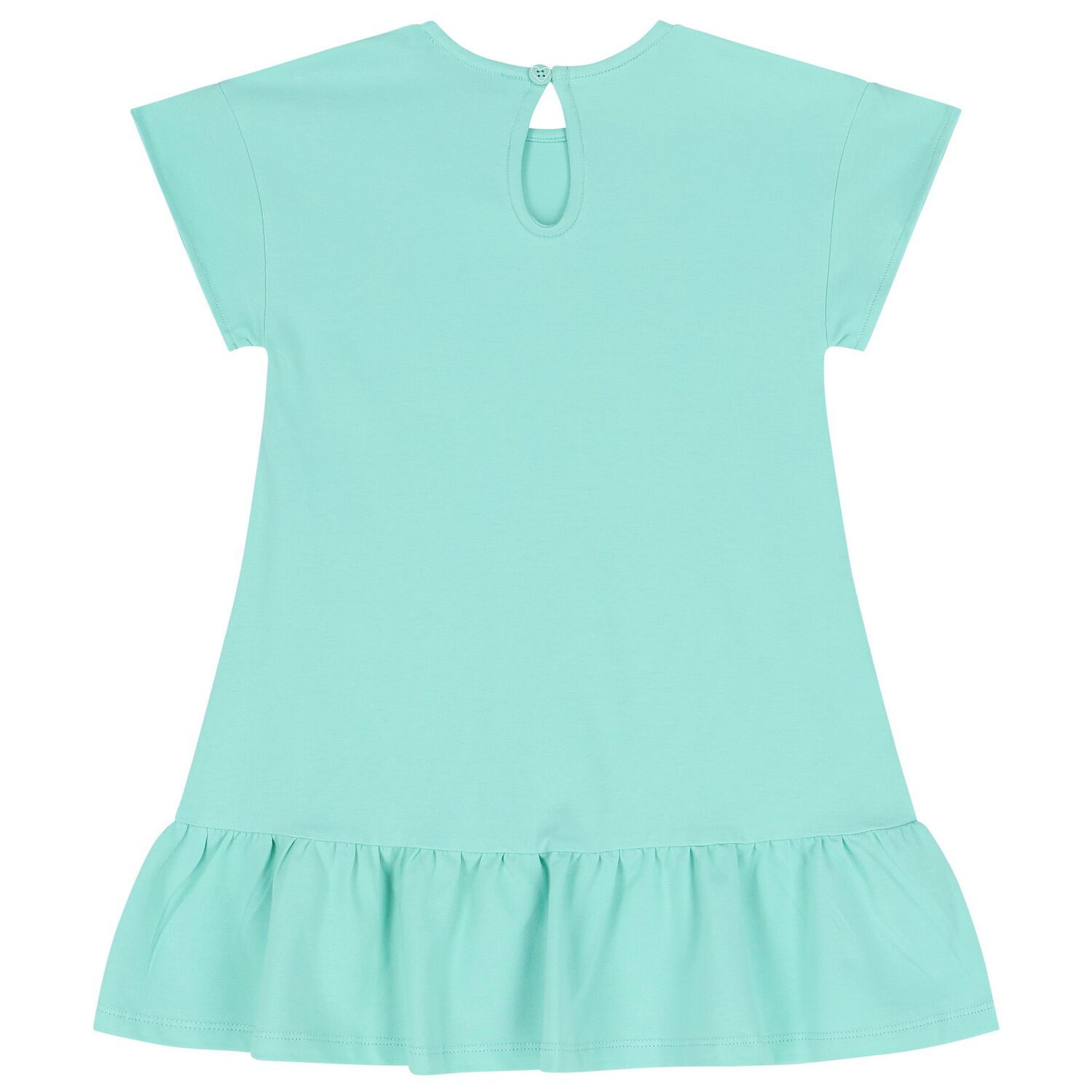 Girls Aqua Flower Bag Dress, 1, hi-res