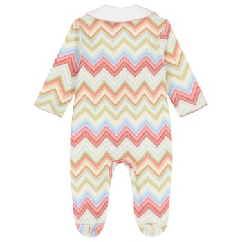 Multi-Coloured Zig Zag Babygrow