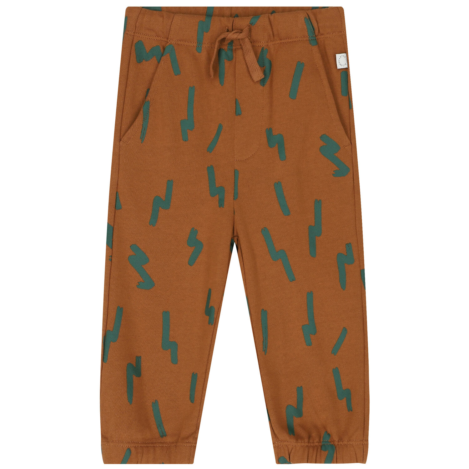 Younger Boys Brown Joggers, 1, hi-res