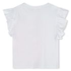 تيشيرت بنات بطبعة القلب باللون الأبيض, 1, hi-res