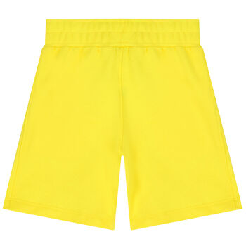 Boys Yellow Thunderbolt Logo Shorts