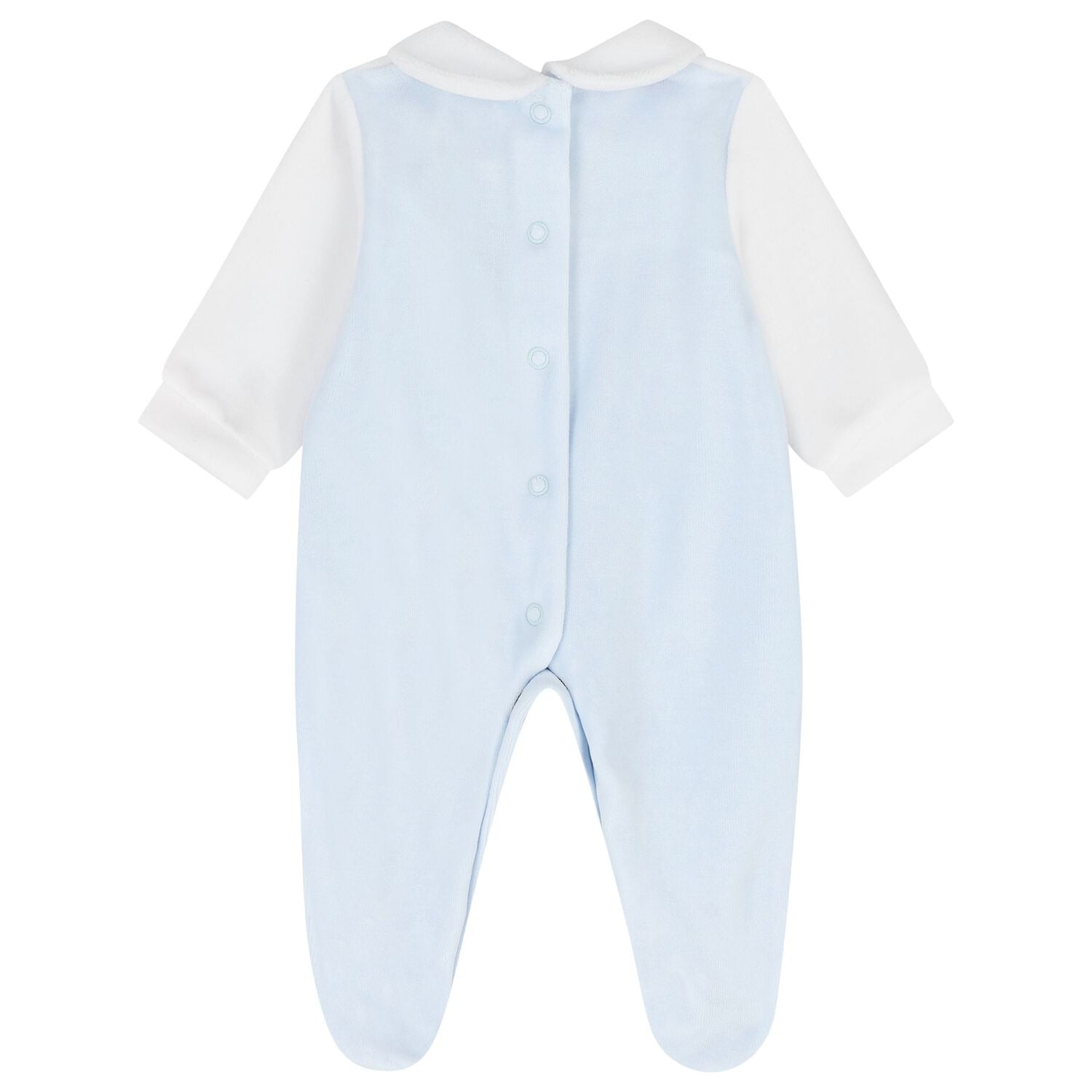 Baby Boys White & Blue Teddy Bear Babygrow Gift Set, 2, hi-res