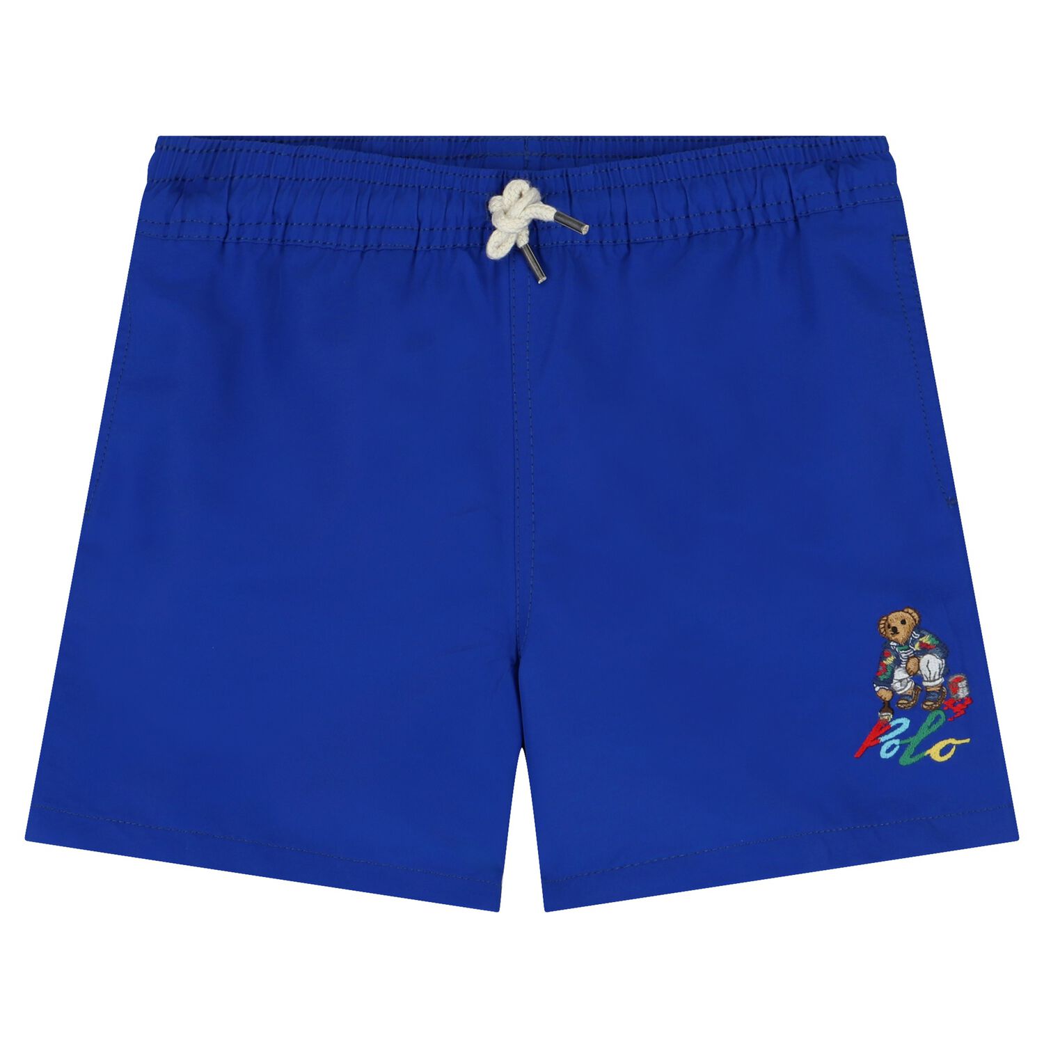Boys Blue Logo Swimshorts, 1, hi-res