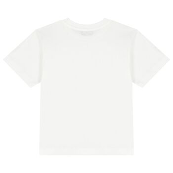 White Teddy Bear Logo T-Shirt