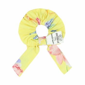 Girls Yellow Floral Scrunchie