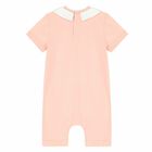 Baby Girls Pink Teddy Romper, 2, hi-res