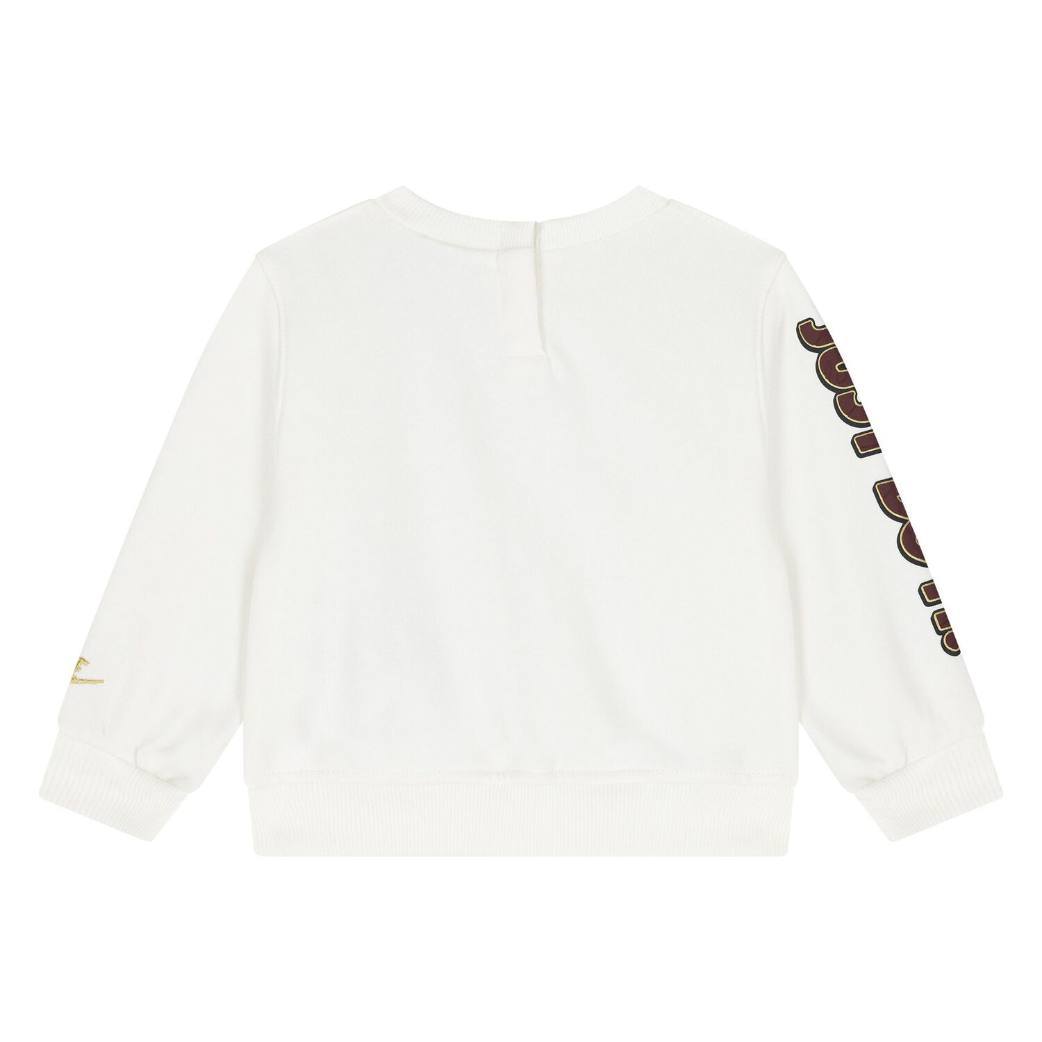 Younger Boys Ivory & Burgundy Logo Tracksuit, 2, hi-res