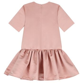 Girls Rose Pink 3D Flowers Dress