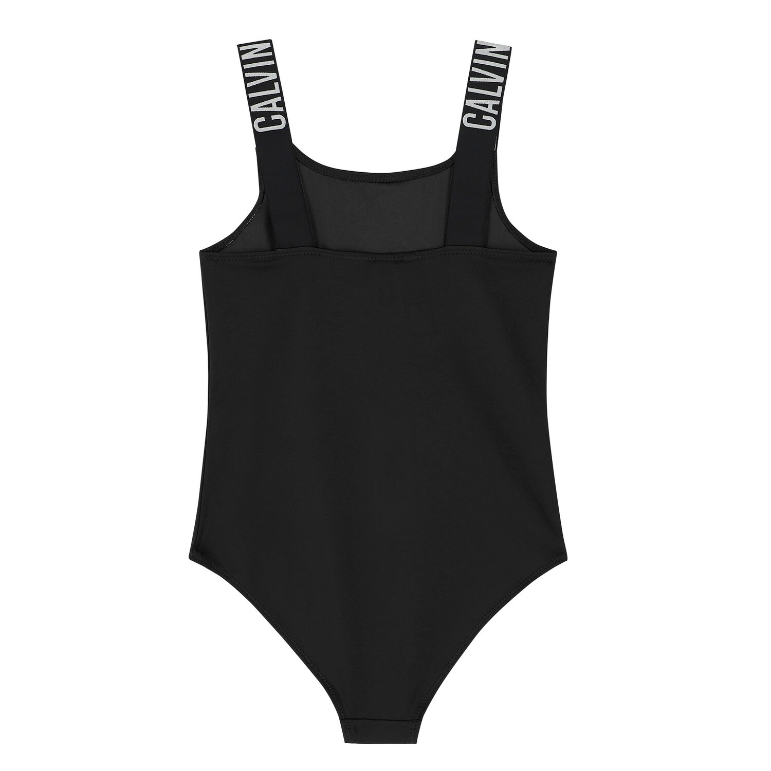 Girls Black Logo Swimsuit, 2, hi-res