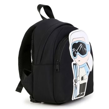 Boys Black Ikonik Karl Backpack ( 27cm )