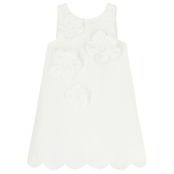 Girls White Floral Dress