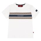 Younger Boys White Logo T-Shirt, 1, hi-res