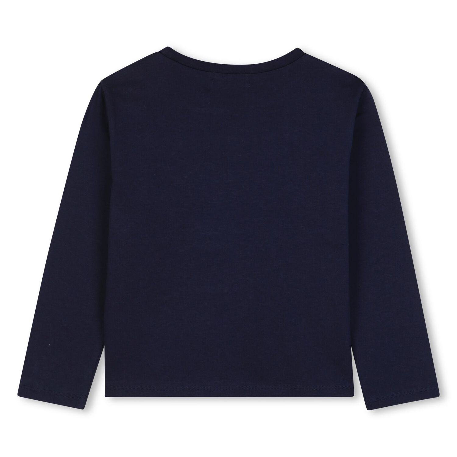 Girls Navy Blue Sequin Planet Long Sleeve Top, 2, hi-res