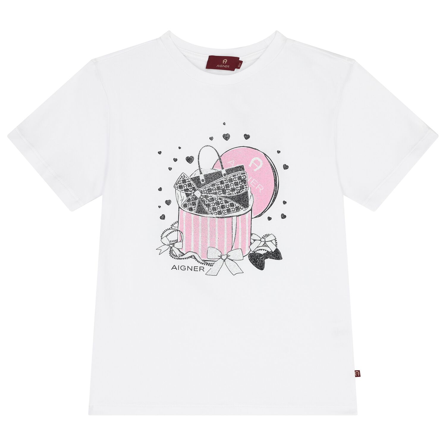Girls White Bag T-Shirt, 1, hi-res image number null