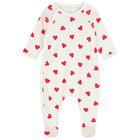 Baby Girls Ivory & Red Heart Babygrow Gift Set, 2, hi-res
