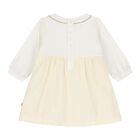 Baby Girls Ivory Logo Dress, 1, hi-res