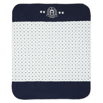 Navy & White Logo Baby Blanket
