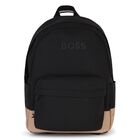 Younger Boys Black & Beige Logo Backpack ( 27cm ) , 1, hi-res