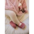 Baby Girls Pink Velvet Pre Walker Shoes, 3, hi-res