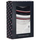 Boys White & Navy Blue Cotton Logo Long Sleeve Top( 2-Pack ), 1, hi-res