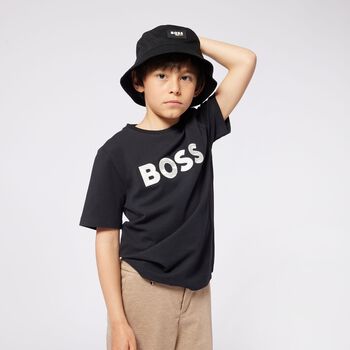 Boys Black Logo T-Shirt