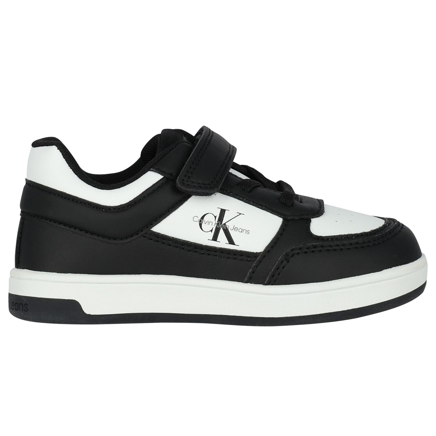 Boys Black & White Logo Trainers, 1, hi-res image number null