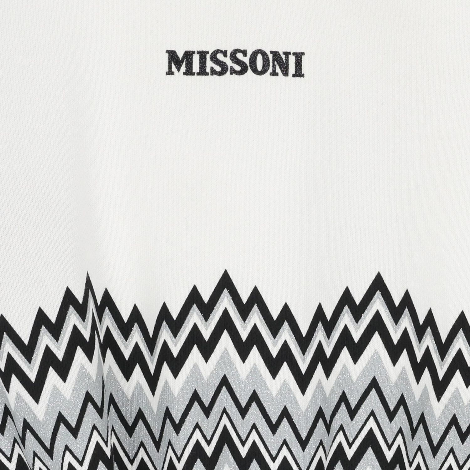 Girls White & Black Zigzag Sweatshirt, 1, hi-res