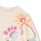 Girls Beige Sequin Rainbow Sweatshirt, 1, hi-res