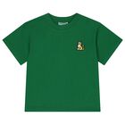 Boys Green Tiger Logo T-Shirt, 1, hi-res