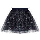 Girls Navy Stars Tulle Skirt, 1, hi-res
