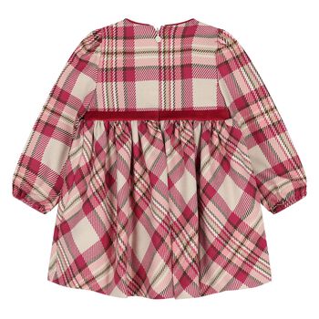 Younger Girls Pink Check Dress