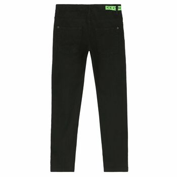 Boys Black Logo Jeans