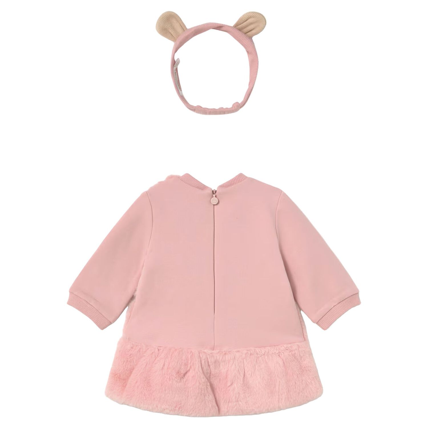 Baby Girls Pink Teddy Bear Dress Set, 1, hi-res
