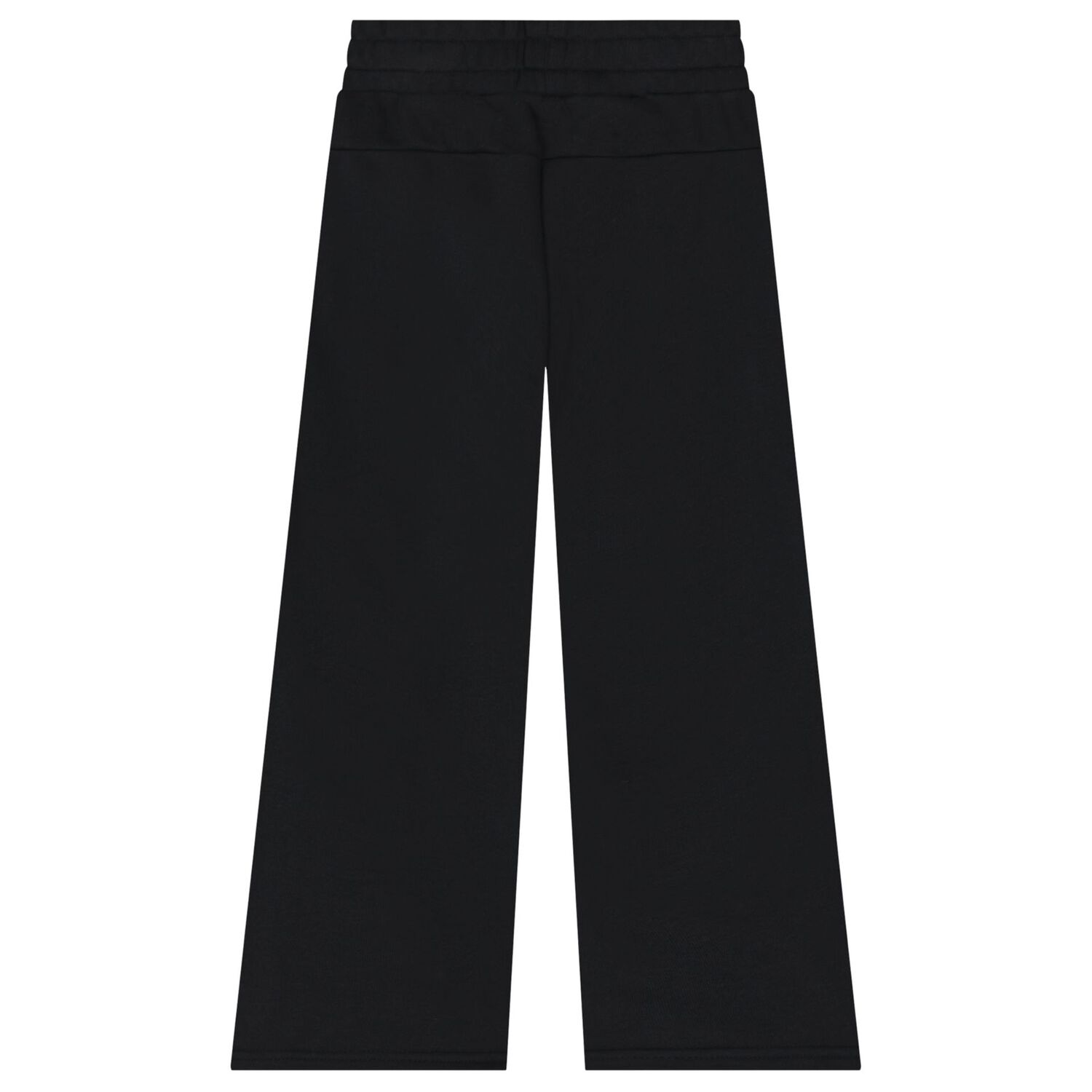 Girls Black Logo Trousers, 1, hi-res