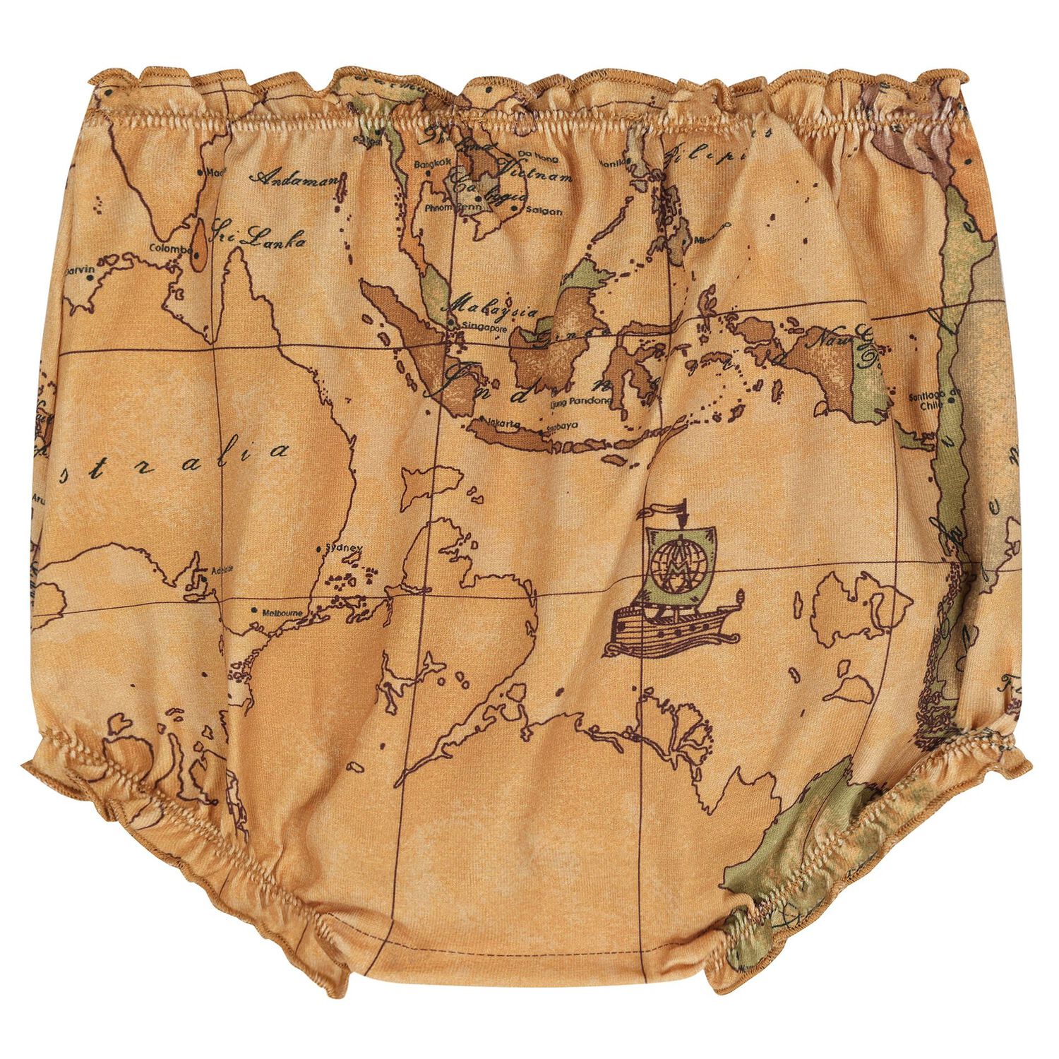 Baby Girls White & Beige Geo Map Gift Set, 2, hi-res