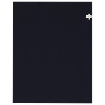 Navy Blue & Beige Geo Map Logo Blanket