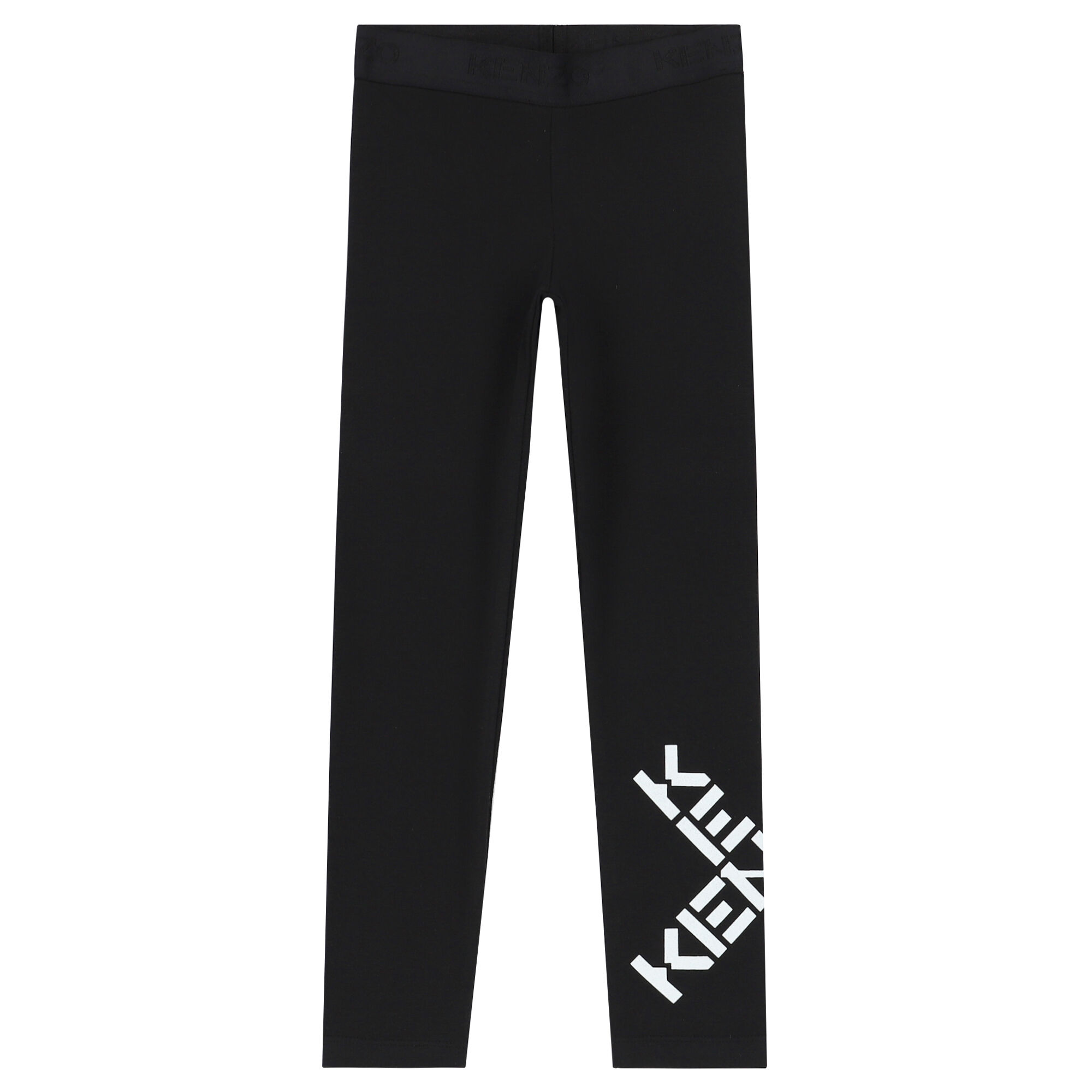 KENZO KIDS Girls Black Logo Leggings Junior Couture