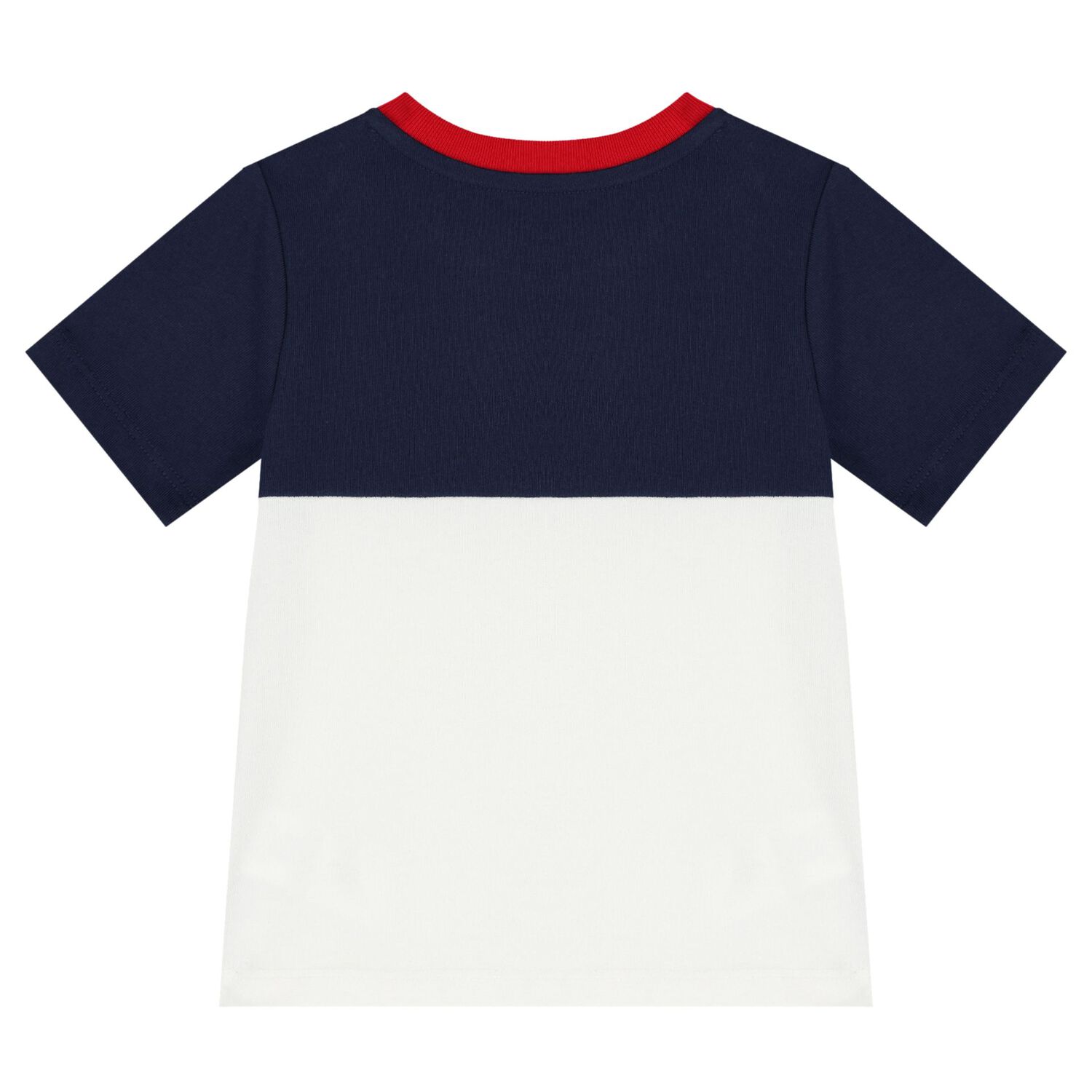 طقم شورت أولاد  بالشعار باللون الأبيض والكحلي, 1, hi-res