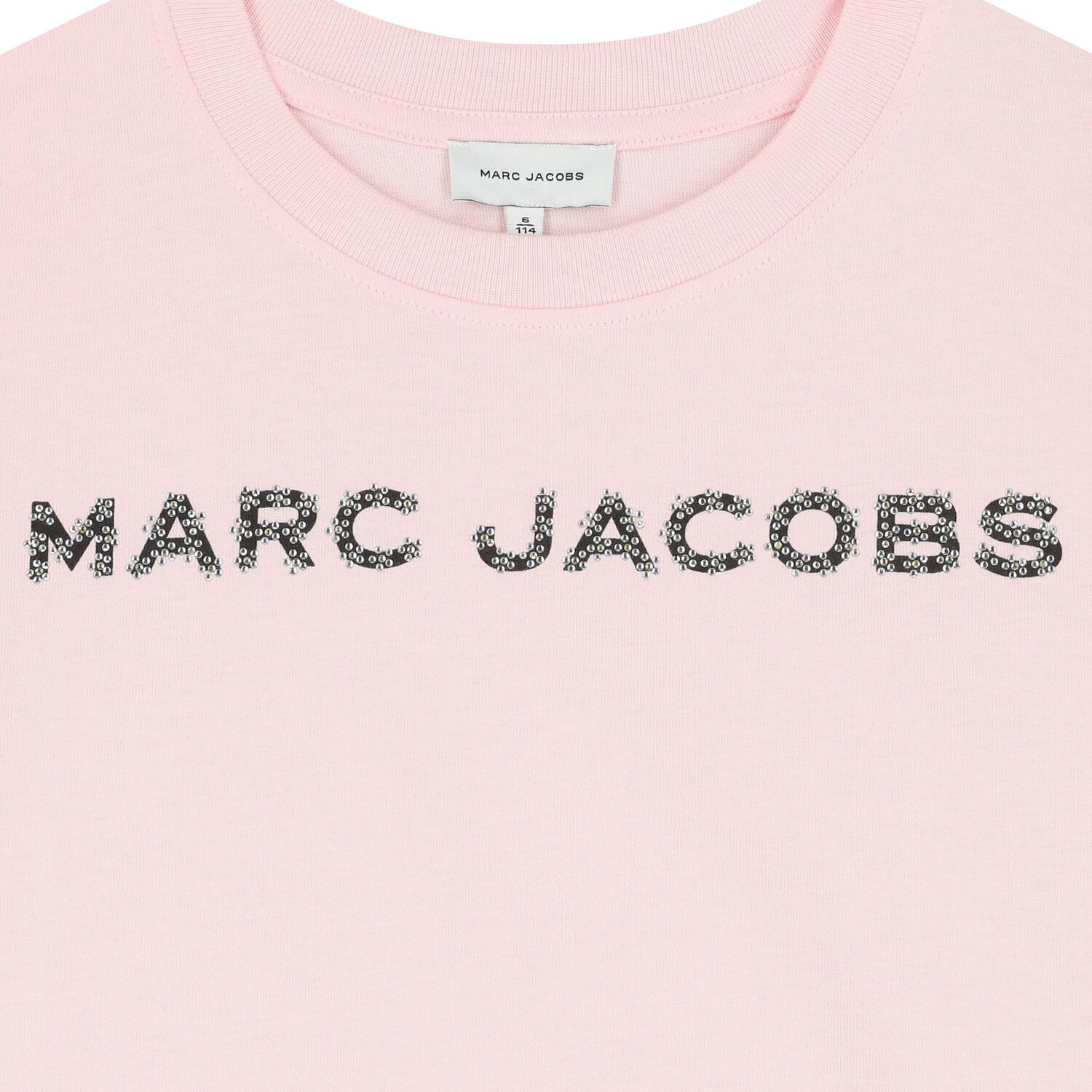 تيشيرت بنات بالشعار  مرصع بأحجار الراين باللون الوردي, 2, hi-res image number null